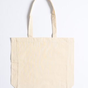 Cotton Bag Side Fold Long Handles